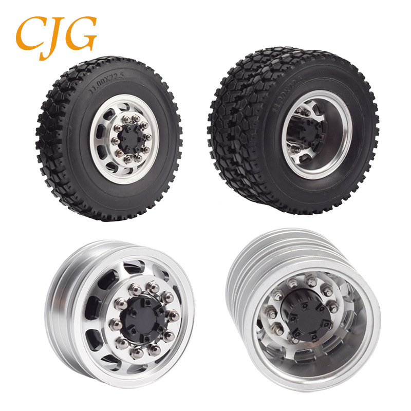 1/14 model car accessories Tamiya trailer truck mud head container truck front and rear metal tire wheel hub 1/14 model car accessories Tamiya trailer truck mud head container truck front and rear metal tire wheel hub