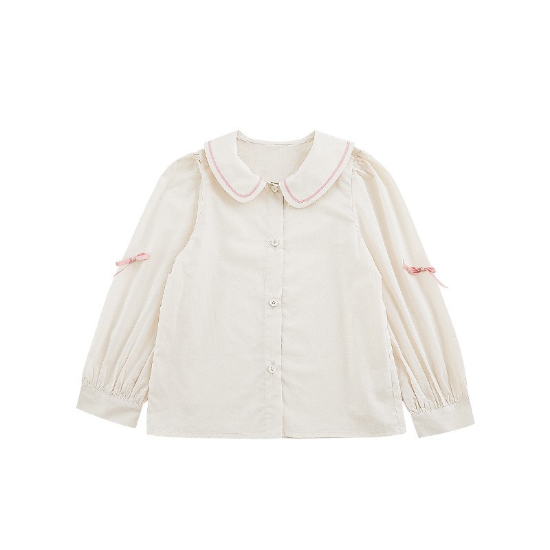 Wulibu una serie de historias de dulces para niñas de otoño Jacquard chaleco sin mangas camisa de collar de collar