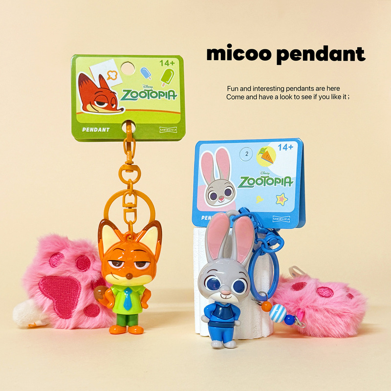 Hot-Selling Genuine Zootopia Judy Hopps Nick Wilde Plush Toy Keychain Bag Pendant Peripheral Accessories Wholesale