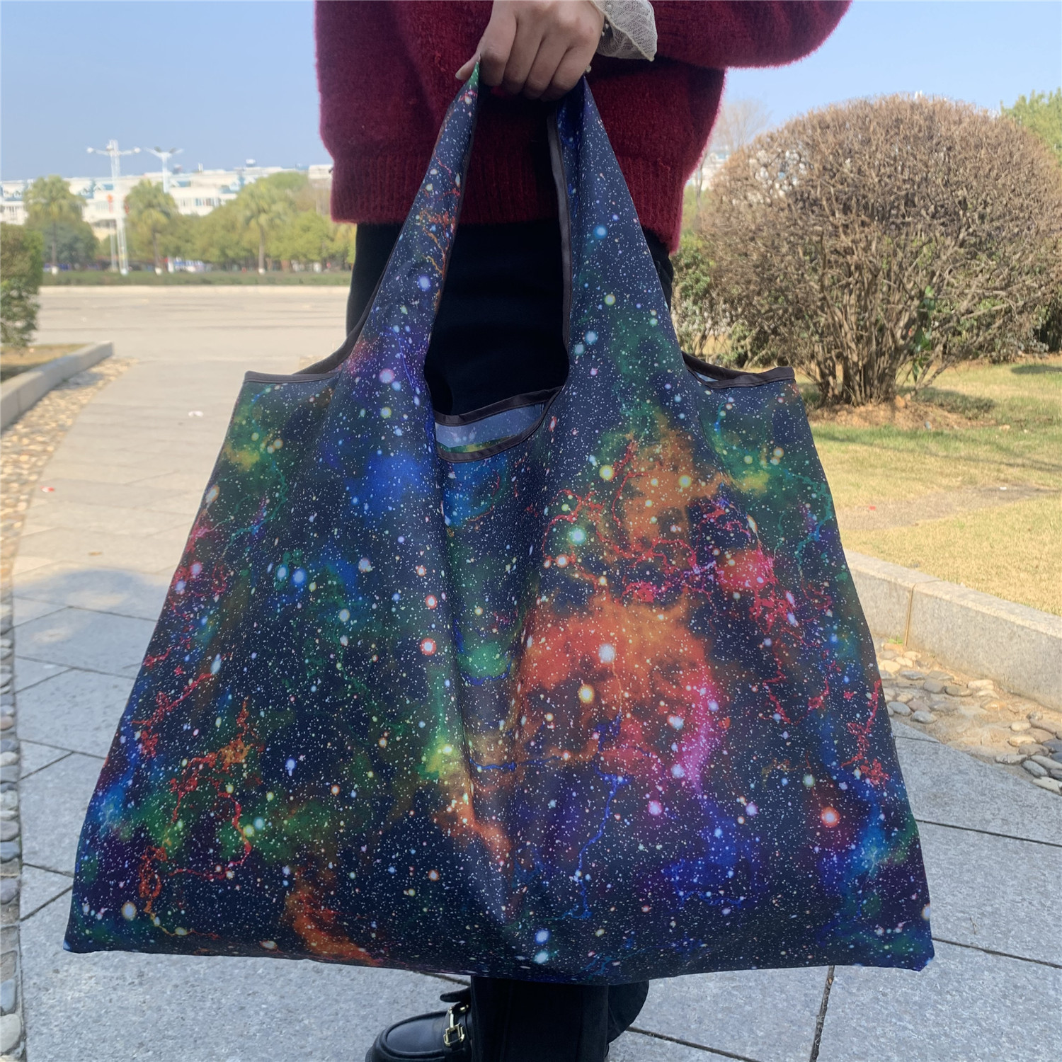 52g Weight 1 Piece Quantity Oxford Cloth Material Printing, Cartoon Pattern New Style Style New Style Printing Cartoon Oxford Cloth Shopping Bags 14