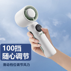 新しい 100 スピード高速ハンドヘルドファンタービン半導体氷冷却デジタルディスプレイ小型ファンポータブル USB 充電