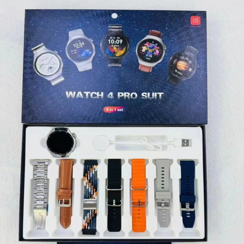 Reloj Inteligente Popular Transfronterizo Watch4ProSuit, Juego 7 en 1, Pantalla Redonda de Alta Definición, Reloj Inteligente Huaqiangbei