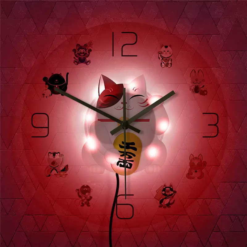 Night light, transparent acrylic watch, wall mount