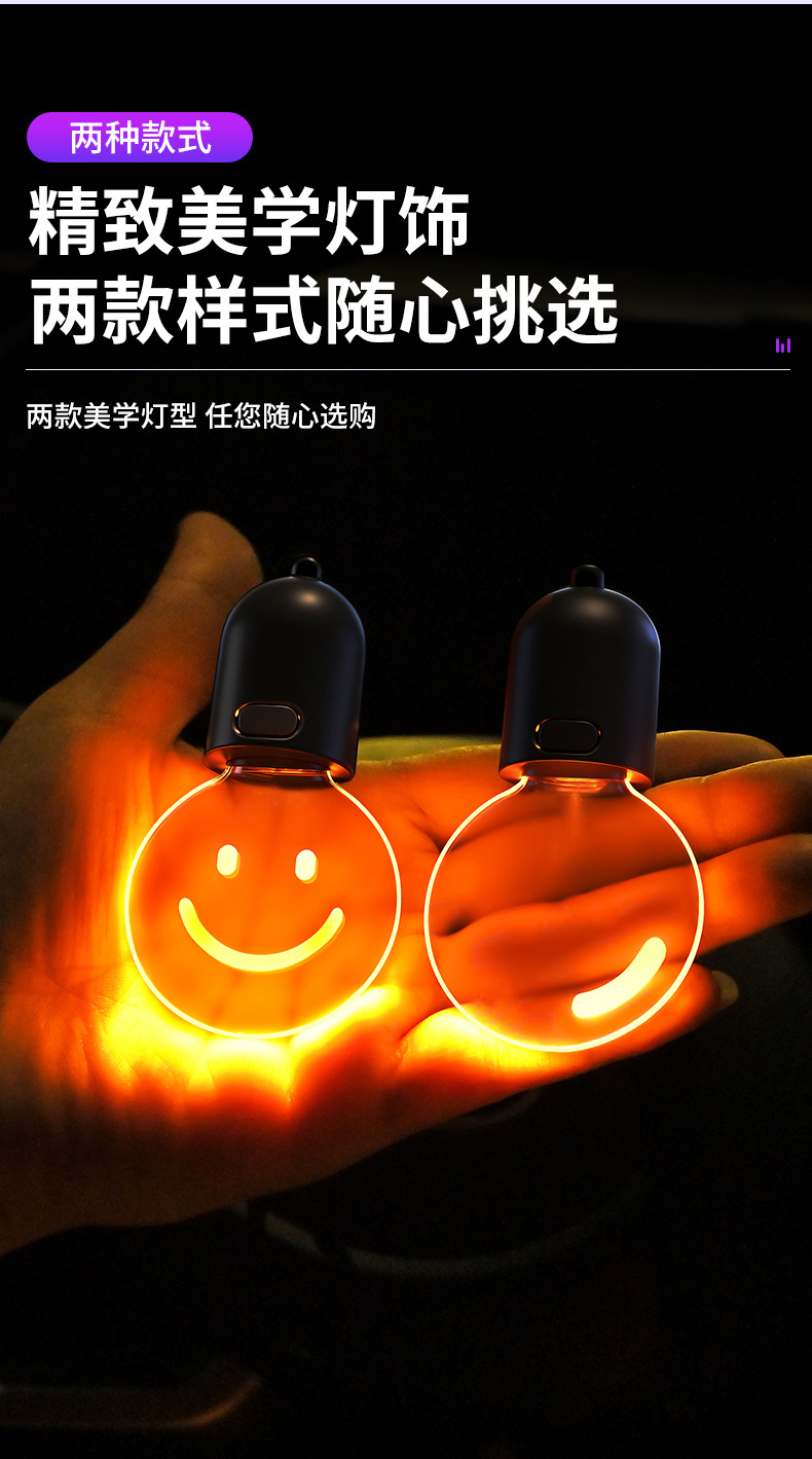 Retro Small Light Bulb Car Atmosphere Light, Wireless Car Hanging Ornament, Rearview Mirror Decoration, Interior Car Modification Decorative Light