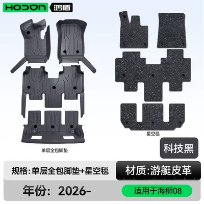 Modelə uyğun ayaqaltı floor mats, full coverage for - 212t01six-seatersea-lion-08-double-layer-foot-mat-tech-black-black-thickened-starry-sky-blanket-shining-starry-sky