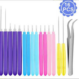 衍纸笔16件套紫色笔镊子锥子品质衍纸工具套装衍纸笔材料包