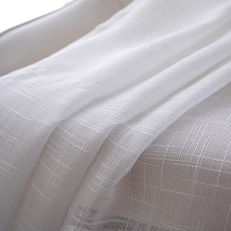 Tadu Hemp Thickened Screen Curtain Screen Living Room Bedroom Study Balcony Modern Simple Plain Color Finished Product Processing