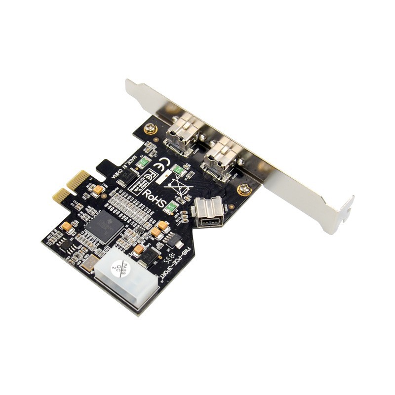 免驱视频采集卡PCI-E x1 FireWire 3端口TI XIO2213A 1394(2B+1A)