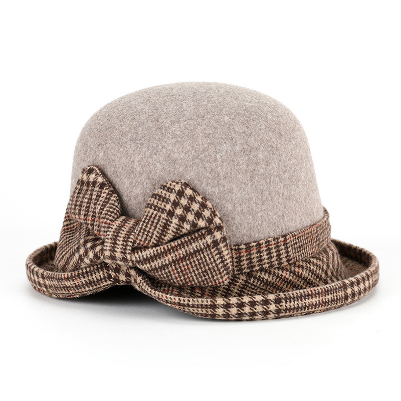 Sombrero de las mujeres otoño e invierno nuevo sombrero de lana de las mujeres moda plegable suave conformación cúpula caliente cuenca sombrero al por mayor