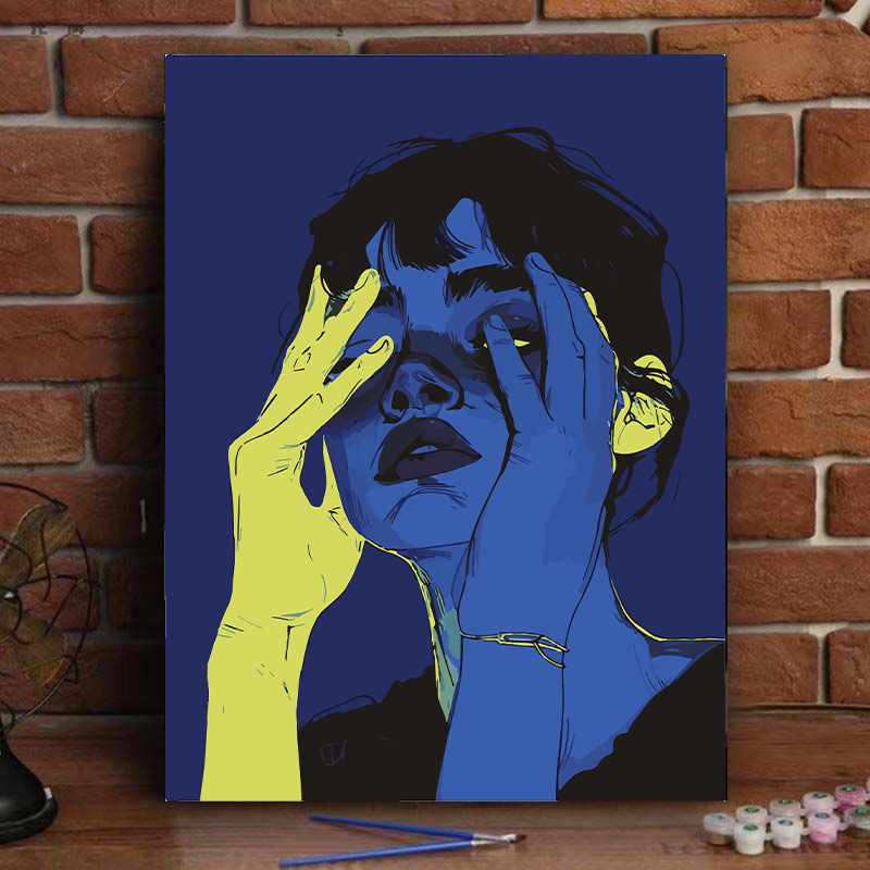 New digital oil painting diy coloring hand-painted high-level art decorative painting wall hanging student birthday gift