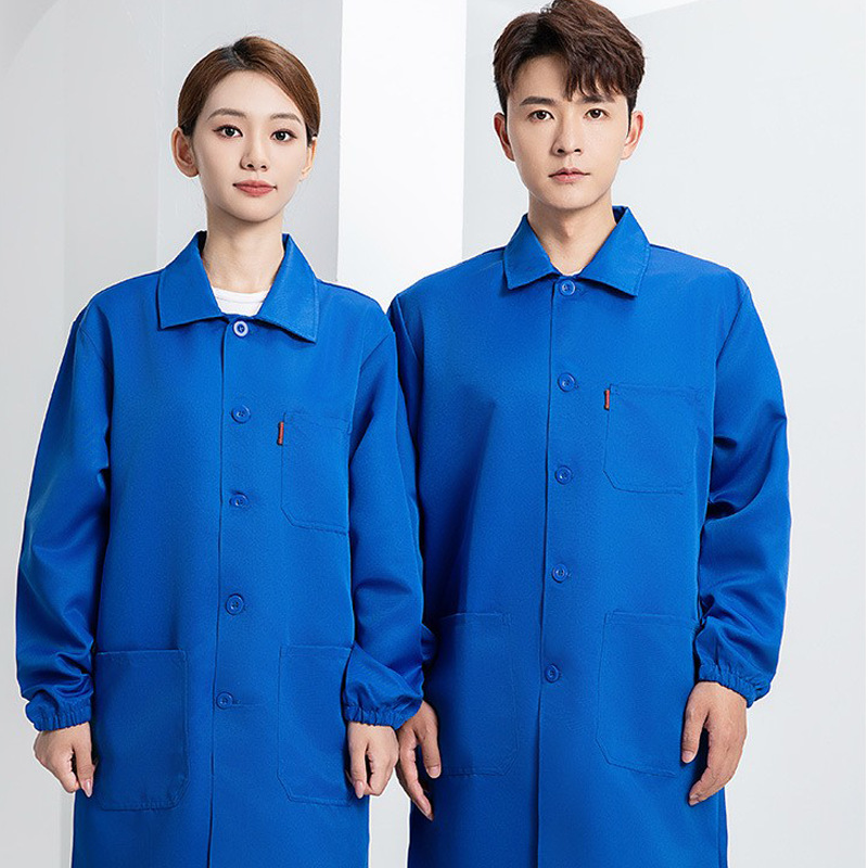 Labor protection coat overalls lapel apron overalls handling warehouse dustproof tooling coat factory hair printing wholesale
