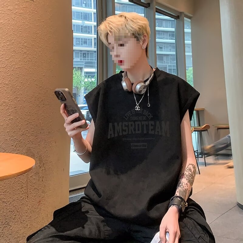 2026 New Men's Summer Retro Vest, Basketball Fitness Sports Sleeveless T-Shirt