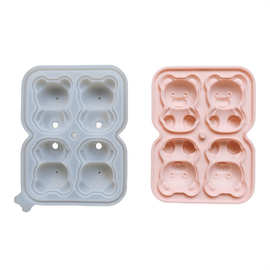 创意卡通动物造型食品级硅胶冰格模具 宝宝DIY冰块雪糕模具制冰盒