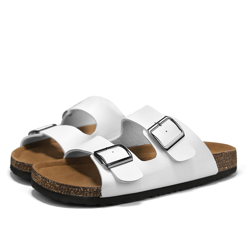 Zapatillas de suela gruesa de gran tamaño de comercio exterior para hombre 2025 verano nuevo estilo wish estación independiente fondo de corcho transfronterizo sandalias y zapatillas para hombre