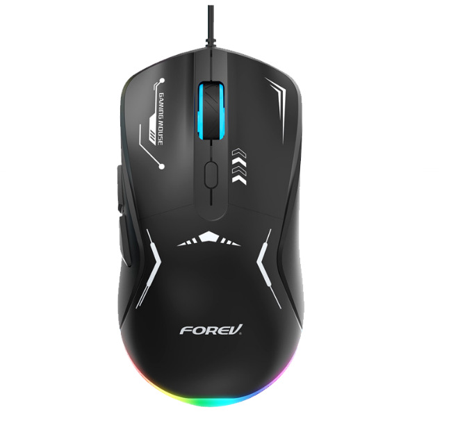 Modelo privado explosivo juego de ratón cable mecánico RGB ligeros deportes electrónicos comer pollo ratón luminoso FV-X9 suministro transfronterizo