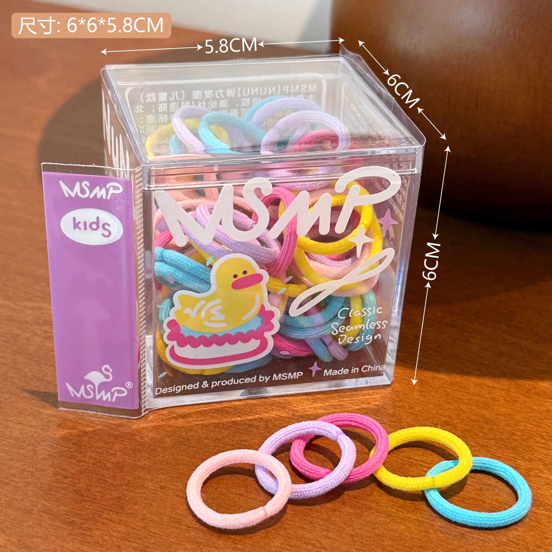 Banda de pelo simple práctica accesorios para el cabello todo partido cristal en caja banda de goma cuerda de lazo de pelo Internet celebridad alta elasticidad no duele cuerda de pelo Nuevo