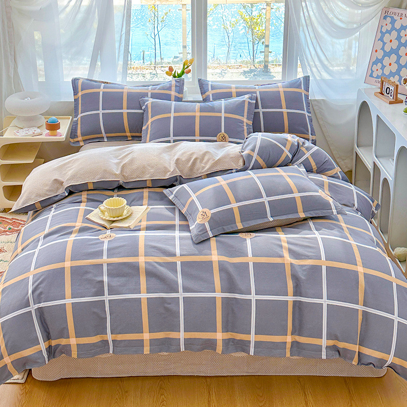 [Ligero y transpirable] funda de edredón de algodón de una sola pieza dormitorio de estudiantes individual 150x200 funda de edredón 180x220 plus