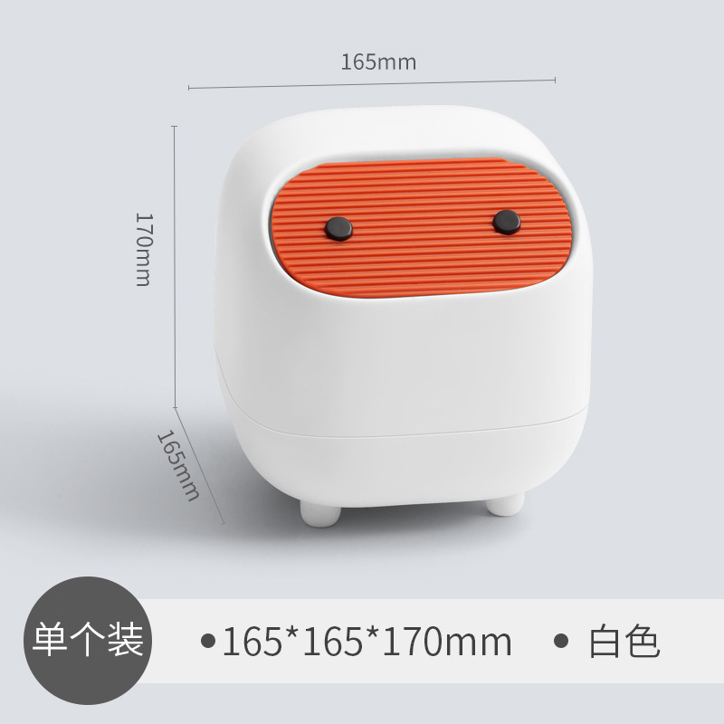 忍者デスクトップゴミ箱 寝室 オフィス ミニ収納バケツ 蓋付き プッシュ式 車載ペーパータオル入れ|undefined