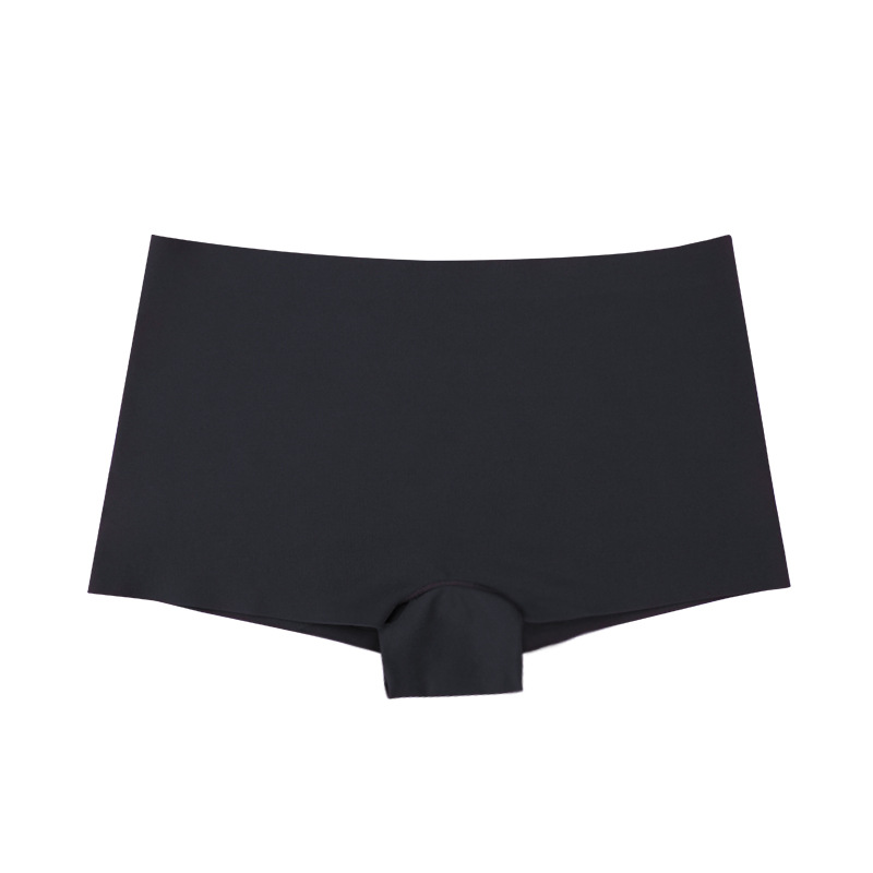 Calzoncillos Boxer base Amazon para mujer sin rizar entrepierna de algodón antideslizante cintura media calzoncillos Boxer sin costuras de seda de hielo claro