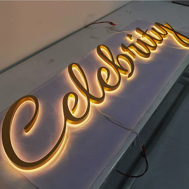 厂家专供金属发光字店铺logo环氧树脂亚克力迷你字led字母广告牌