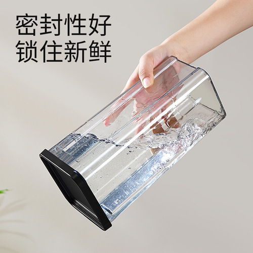 Transparent square jar snacks and grains plastic sealed jar can be stacked with dried fruit kitchen storage jar storage box