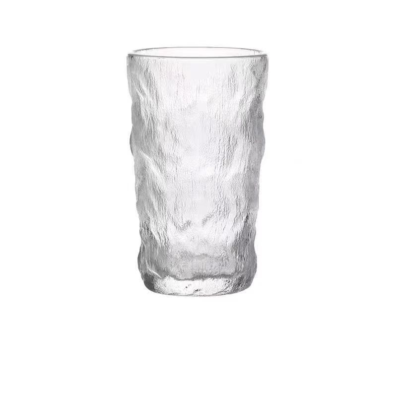 Taza de vidrio con patrón de glaciar Taza de enjuague bucal de hotel de estilo ins Taza de agua de color de alto valor Taza de leche para el desayuno en casa