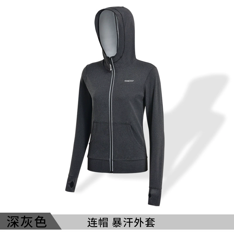 Sports set running suit, hooded or stand-collar jacket with leggings, plus sizes S–3XL