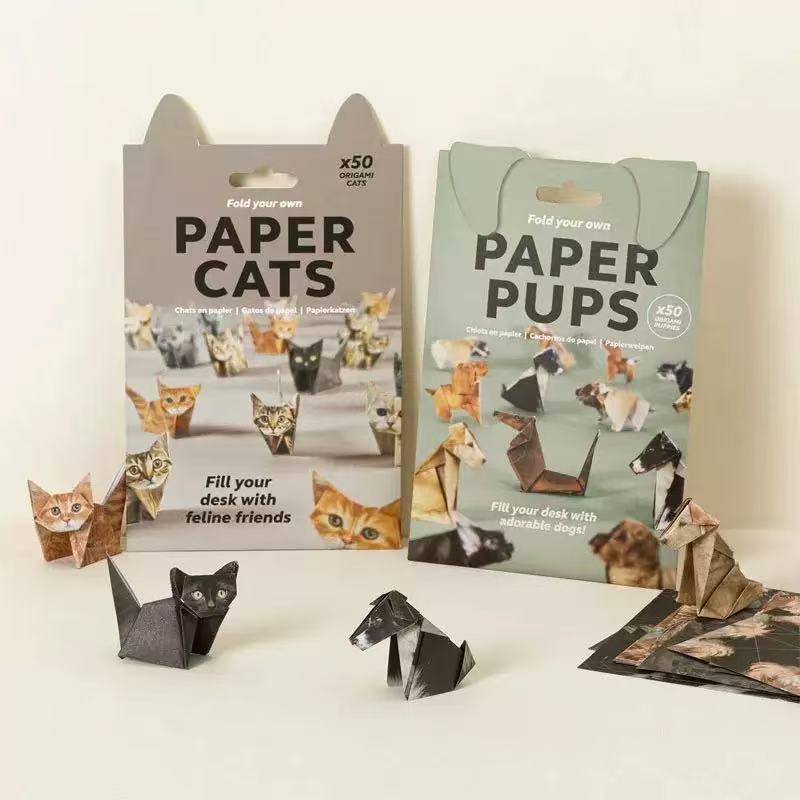 新款DIY Paper Cats DIY纸猫折叠动物折纸50pcs|undefined