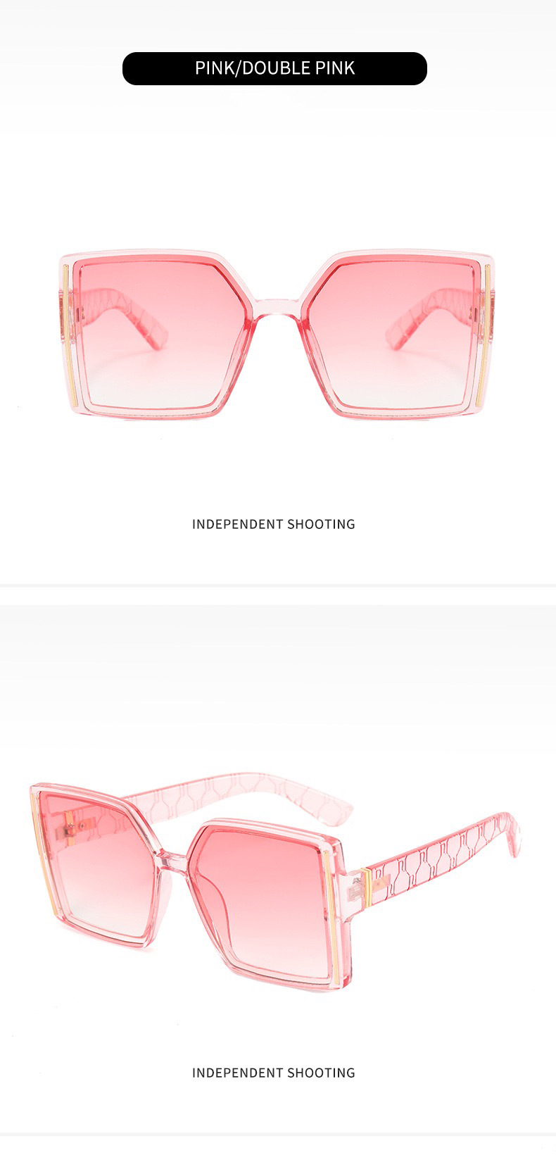 Nei modesch villfälteg a séier verkaaft, einfach Sonnebrëller, Jelly Gradient, Sonnebrëller_voghion.com