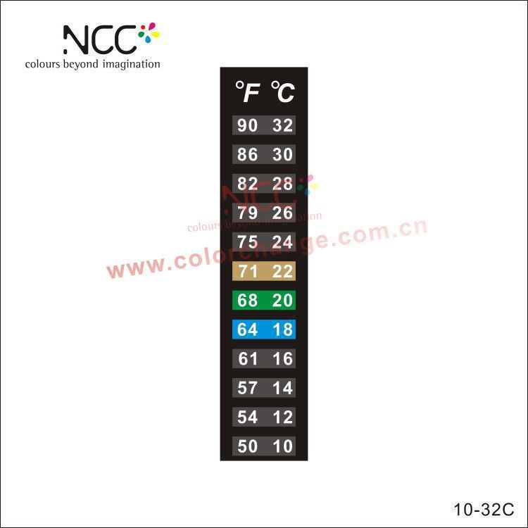 崇裕儿童额头贴、感温变色额头温度计 变色温度计 液晶变色温度计