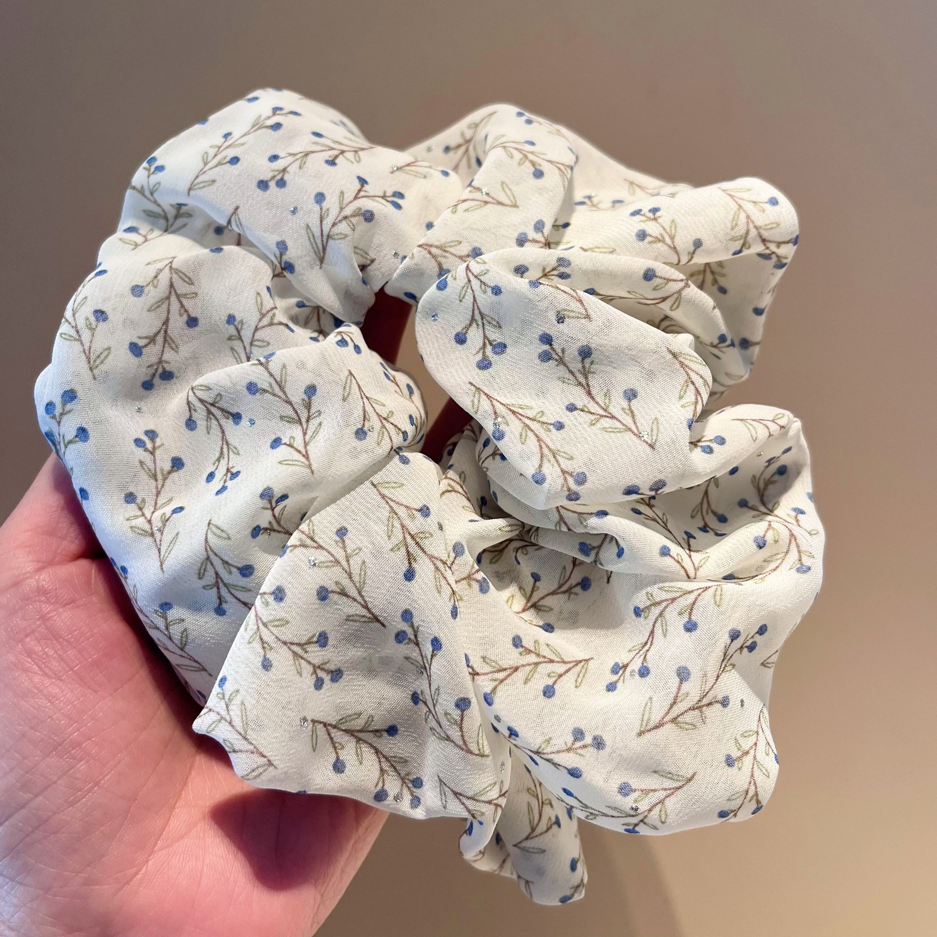 Mori tela vintage hilo salchicha anillo primavera y verano francés elegante 2023 nueva playa señora pintura al óleo estilo de impresión accesorios para el cabello