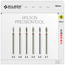 WILSON惠而顺 火炬状F齿 电镀金刚石俄式磨头厂家直销美甲工具