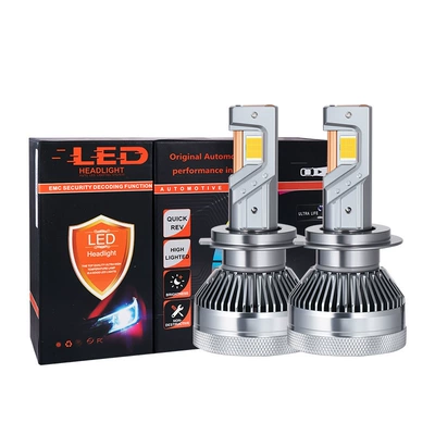 Cross-border special for three copper tube heat dissipation LED car headlights Y37 high-power 300W high-brightness spotlight waterproof headlights