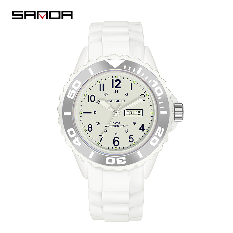 SANDA 1053 estilo reloj de cuarzo para hombres y mujeres estudiantes de secundaria fresco impermeable moda personalizada Reloj Deportivo Creativo