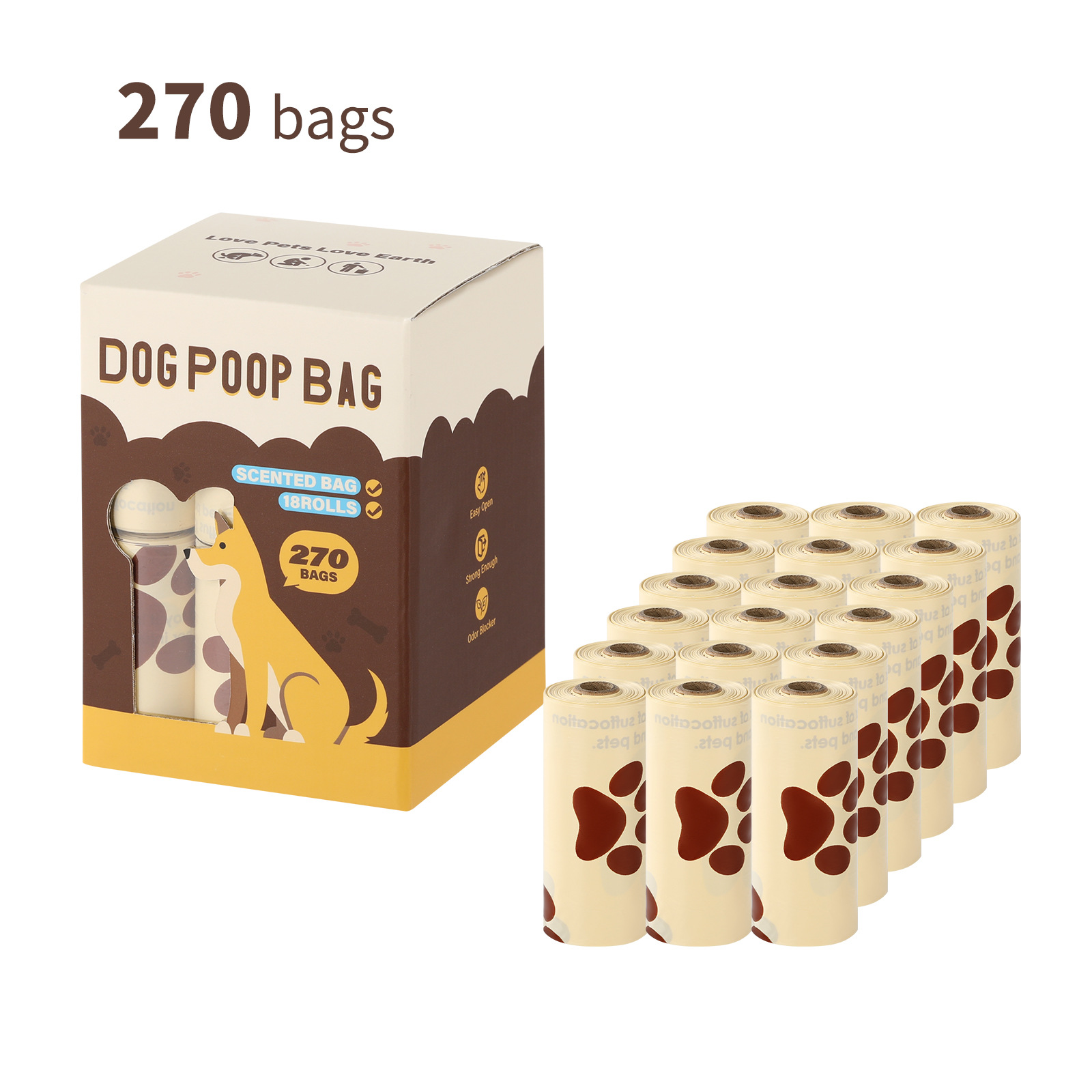 18 rollos en caja / sabor a leche