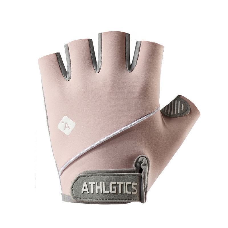 Guantes de gimnasio para hombres y mujeres para montar al aire libre respirado hielo antideslizante desgaste líquido de silicona guante de medio dedo deportivo