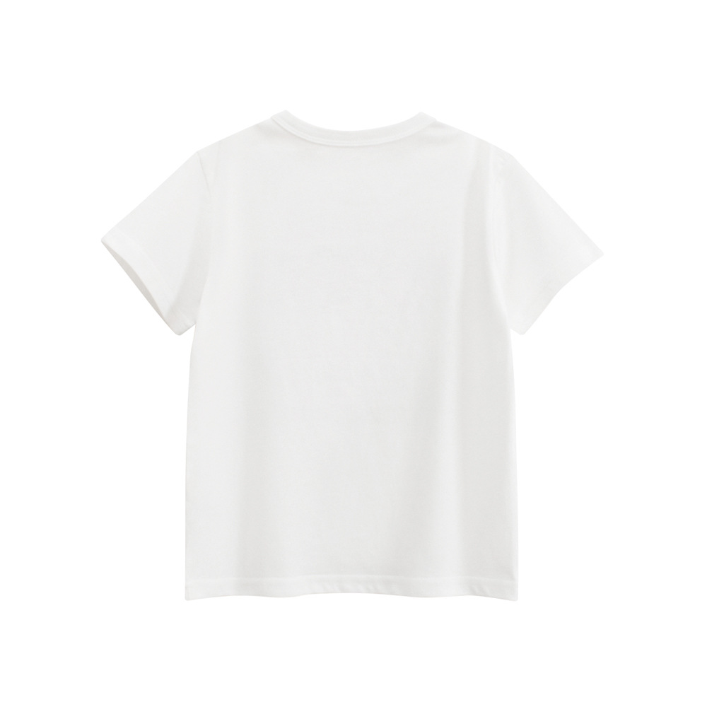 27KIDS ropa para niños Camiseta de manga corta para niños coreanos Ropa de bebé para hombres Impresión de dinosaurios Verano Nuevos productos