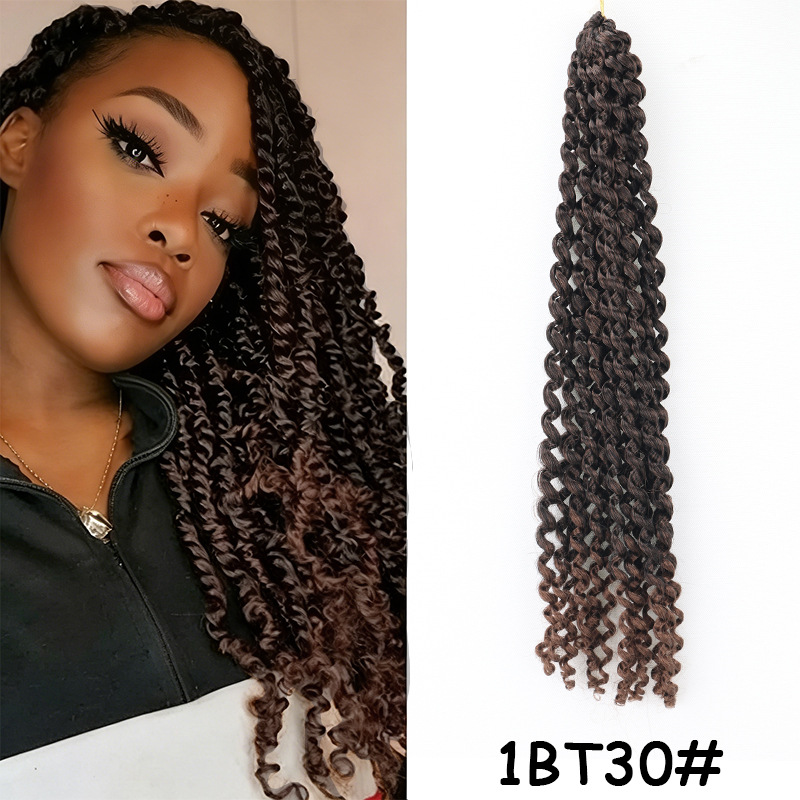 Trenzada africana pequeña bobina de fibra química ganchillo de cabello spr twist bobina de tornillo de cabello spr falso en stock