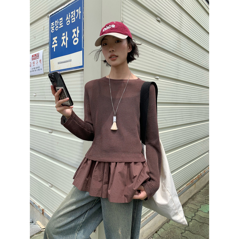 [Special Offer, No Refunds or Exchanges] Original Price 156 Yuan, Two-Piece Set of Camisole and Hollow-Out Knit Top 257087