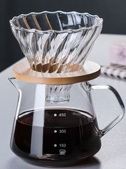 5ZV7批發玻璃手沖咖啡壺套裝咖啡過濾杯分享壺滴漏萃取過濾杯高硼