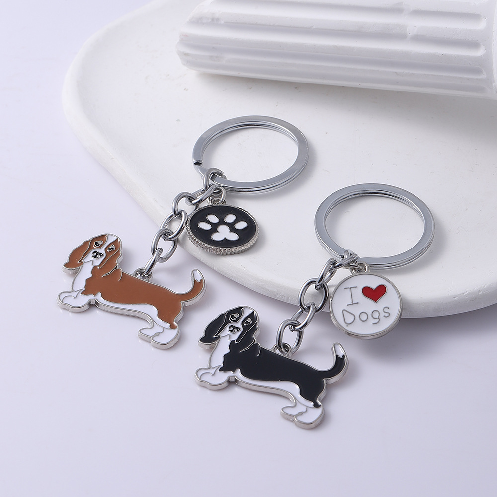 18g Weight Slip-on Clasp Closure Type Keychain Classification 1 Piece Quantity Daily Occasion Zinc alloy Material Letter, Dog, Heart Shape Pattern Unisex Gender Cute Style 1 Piece Cute Letter Dog Heart Shape Zinc Alloy Unisex Slip-on Keychain 10