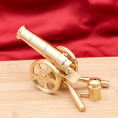 黃銅大炮模型中式銅器風水銅炮意大利炮玄關擺件禮品開業禮炮玩具
