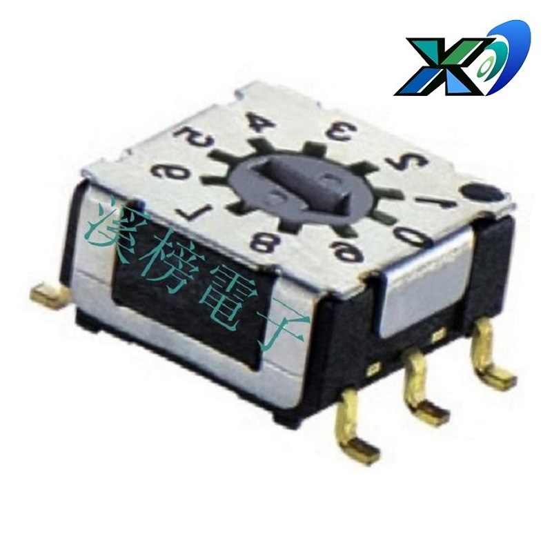 编码旋转开关贴片6脚 贴片旋转编码开关六脚  10位编码旋转开关
