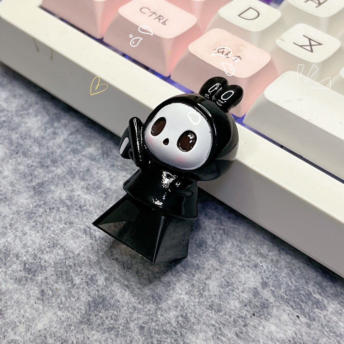 Scythe Death Keycap Cross-axis Game Mechanical Keyboard Halloween Gift R4 E SC Translucent High Translucent Keycap