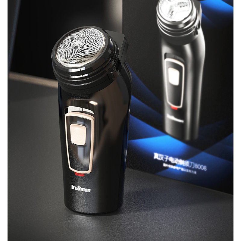 Real Men's Electric Shaver Single Blade Razor 8008 Men's Rechargeable Shaver with Built-In Sideburn Trimmer