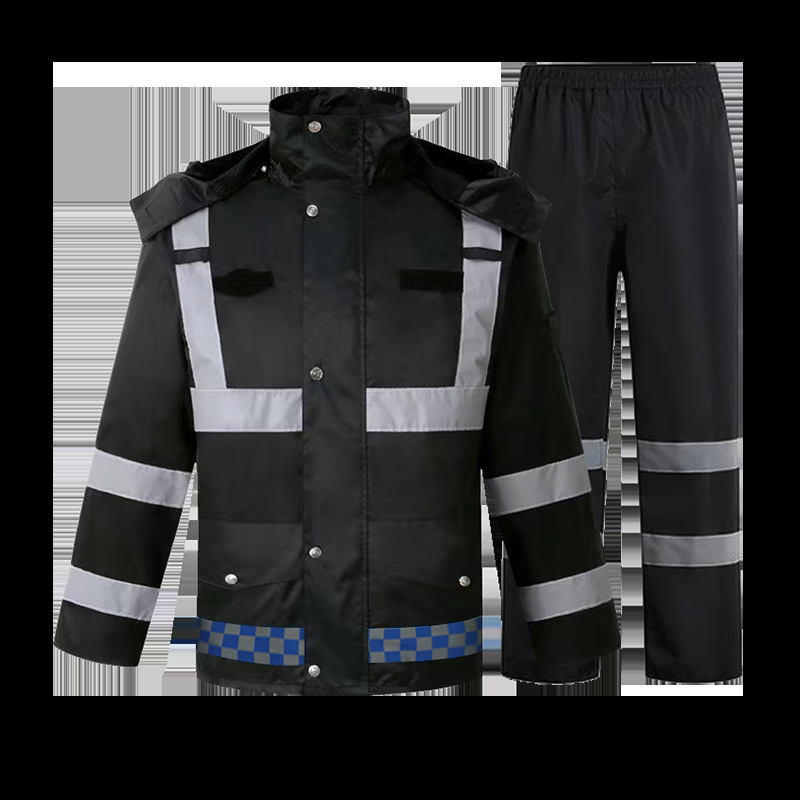 Fábrica directa saneamiento reflectante impermeable lluvia pantalones traje naranja jardín carretera construcción limpieza deber split impermeable