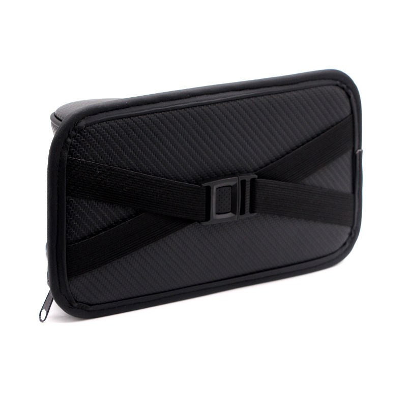 Car Multifunctional Tissue Box Sunshade Large Capacity Elastic Band Hanging Tissue Bag Large Capacity Upgraded Leather
