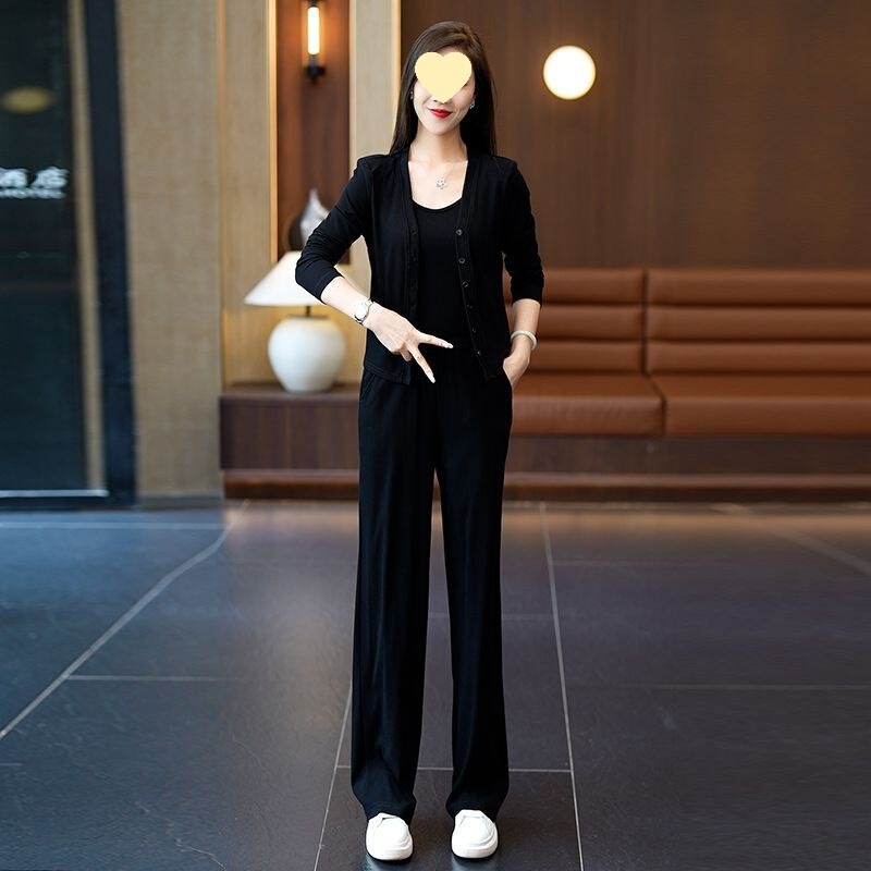 遮肚洋气休闲服百搭2025两件套妈妈装春秋季时尚运动服套装女新款|undefined