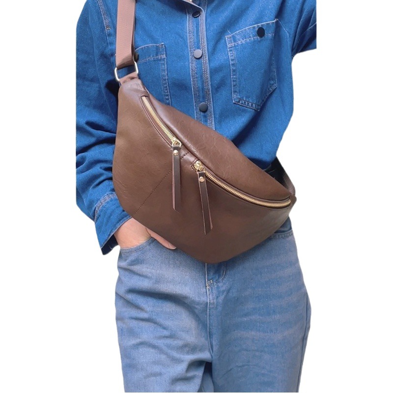 Moda pecho bolsa nuevos deportes Cruz-cuerpo bolsa cintura bolsa mensajero bolsa de gran capacidad hombro retro bolso casual señoras