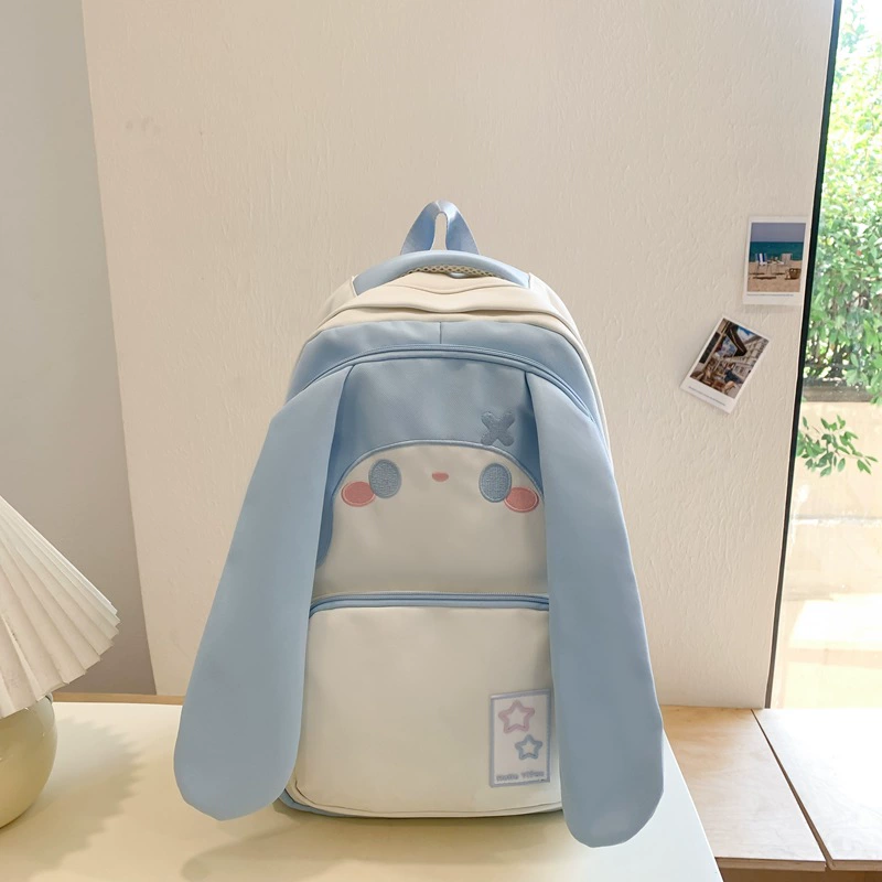 Rabbit, backpack, capacious shoulder bag for students, for secondary school